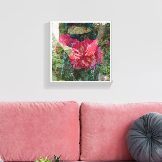 Roos in Bloom Canvas Print (Insitu (Woonkamer))