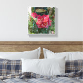Roos in Bloom Canvas Print (Insitu (Slaapkamer))
