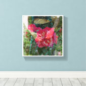 Roos in Bloom Canvas Print (Insitu (Houten vloer))