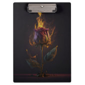 roos in brand klembord (Voorkant)