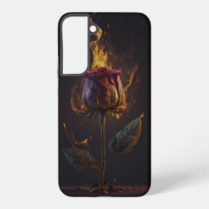 roos in brand samsung galaxy hoesje
