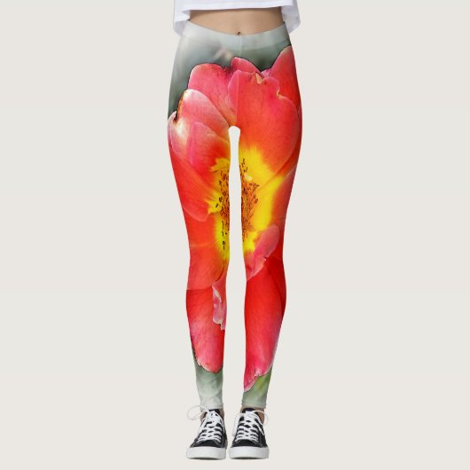 Roos in de herfst leggings (Voorkant)