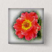 Roos in de herfst vierkante button 5,1 cm (Voorkant)