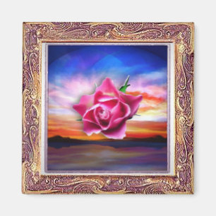 Roos in de Sky Framed Magnet