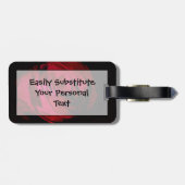 Roos in duisternis - Abstract impressionisme Bagagelabel (Achterkant horizontaal)