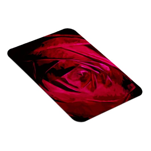 Roos in duisternis - Abstract impressionisme Magneet (Rechterzijde)