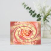 Roos in een ronddraaiend lijst briefkaart (Staand voorkant)