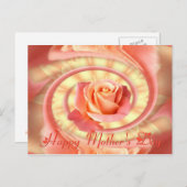 Roos in een ronddraaiend lijst briefkaart (Voorkant / Achterkant)