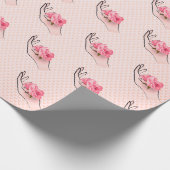 Roos in hart cadeaupapier (Hoek)