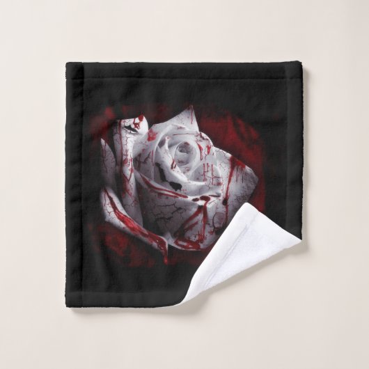 Roos in het bloed bad handdoek (Wasdoekje)