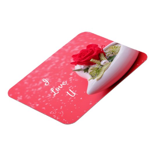 Roos in het hart magneet (Linkerzijde)