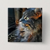 Roos in het Magische Licht Vierkante Button 5,1 Cm (Voorkant)