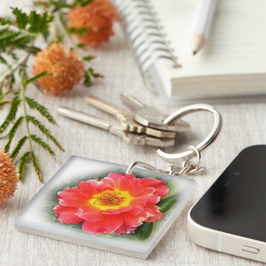 Roos in het najaar sleutelhanger (Voorkant Rechts)