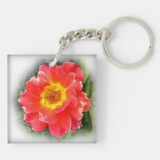 Roos in het najaar sleutelhanger (Achterkant)