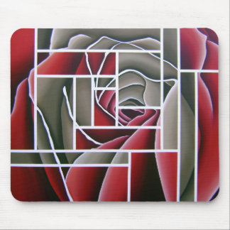 Roos in olie door MetAnF Fine Art Muismat