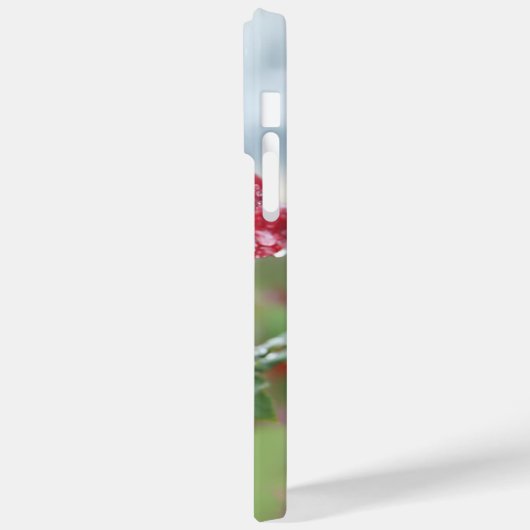 Roos in regendruppels Case-Mate iPhone case (Achterkant / Links)