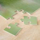 Roos in regendruppels legpuzzel (Zijkant)