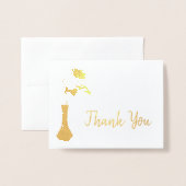 Roos in Vase Weddenschap Hartelijk dank Folie Kaarten (Voorkant met envelop)