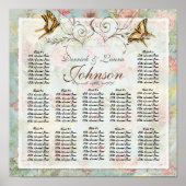  Roos in vogelopvangtabel Poster (Voorkant)