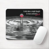 roos in waterdruppelaar muismat (Met muis)