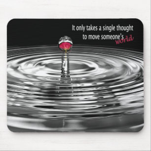 roos in waterdruppelaar muismat