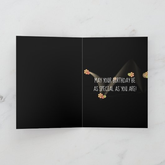 roos in Wire Whisk Birthday Kaart (Binnen)