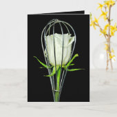 roos in Wire Whisk Birthday Kaart (Gele Bloem)