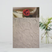 Roos in Zee Shell Briefpapier (Staand voorkant)