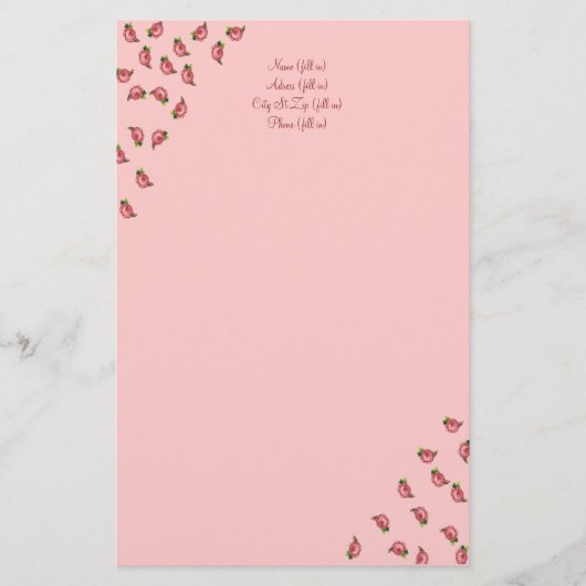 Roos — inclusief jouw naam Briefpapier (Voorkant)