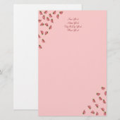 Roos — inclusief jouw naam Briefpapier (Voorkant / Achterkant)