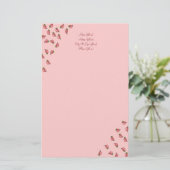 Roos — inclusief jouw naam Briefpapier (Staand voorkant)