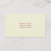 Roos Initiaal C Gepearlimeerd Monogram Visitekaart Visitekaartje (Achterkant)