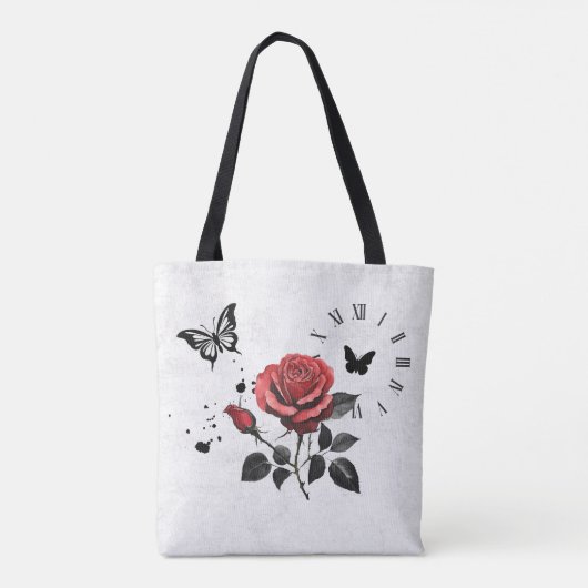 Roos, inkt en tijd tote bag (Achterkant)