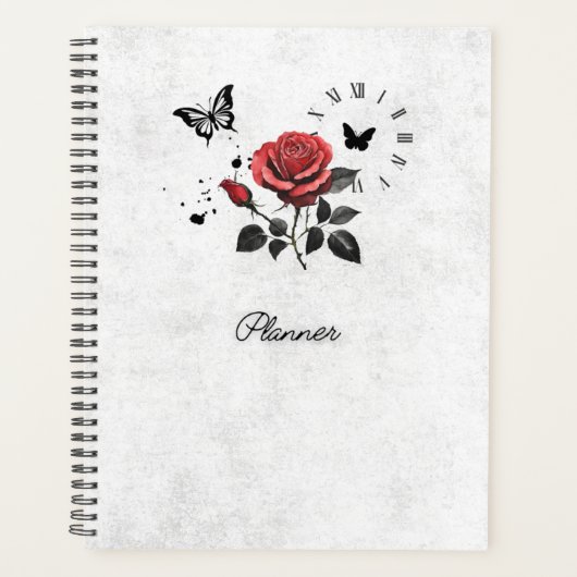 Roos, inkt en tijdplanner planner (Voorkant)