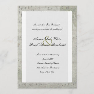  Roos Inverted Music Wedding Uitnodiging