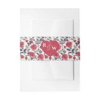 Roos Invitation Belly Band Uitnodigingen Wikkel