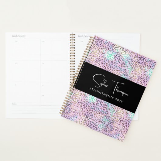 Roos irdescent glitter Nieuwjaar Planner (Display)