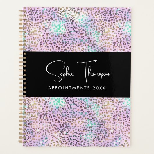 Roos irdescent glitter Nieuwjaar Planner (Voorkant)