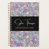 Roos irdescent Leopard glitter nieuw jaar Planner (Voorkant)