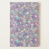 Roos irdescent Leopard glitter nieuw jaar Planner (Achterkant)