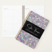 Roos irdescent Leopard glitter nieuw jaar Planner (Display)
