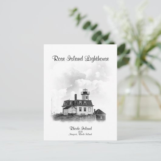 Roos Island Lighthouse - Newport, Rhode Island Briefkaart (Staand voorkant)