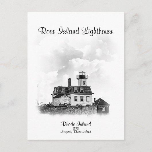 Roos Island Lighthouse - Newport, Rhode Island Briefkaart (Voorkant)