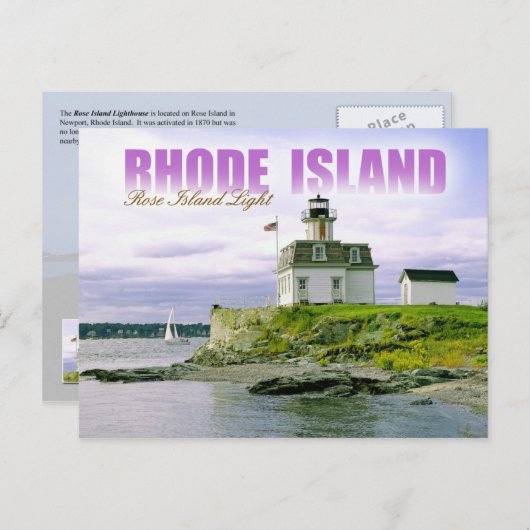 Roos Island Lighthouse, Newport, Rhode Island Briefkaart (Voorkant / Achterkant)