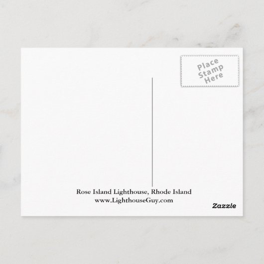 Roos Island Lighthouse, Rhode Island Briefkaart (Achterkant)
