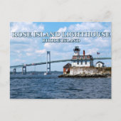 Roos Island Lighthouse, Rhode Island Briefkaart (Voorkant)