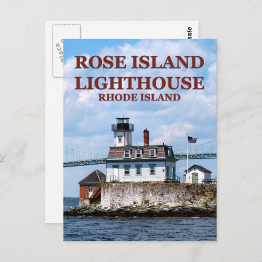 Roos Island Lighthouse, Rhode Island Briefkaart (Voorkant / Achterkant)
