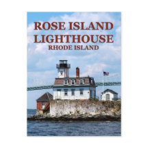 Roos Island Lighthouse, Rhode Island Briefkaart