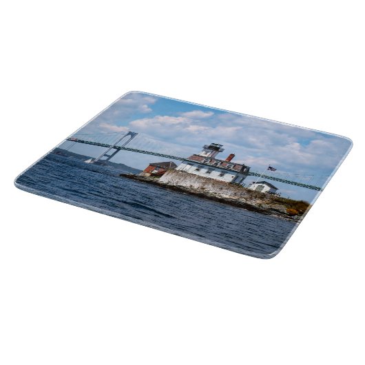 Roos Island Lighthouse, Rhode Island Cutting Board Snijplank (Hoek)