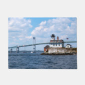 Roos Island Lighthouse, Rhode Island Door Mat (Voorkant)